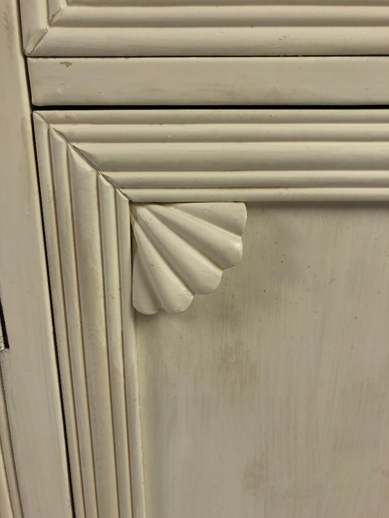 Image 1 of Cassettone/buffet vintage bianco, anni '80, elementi art déco