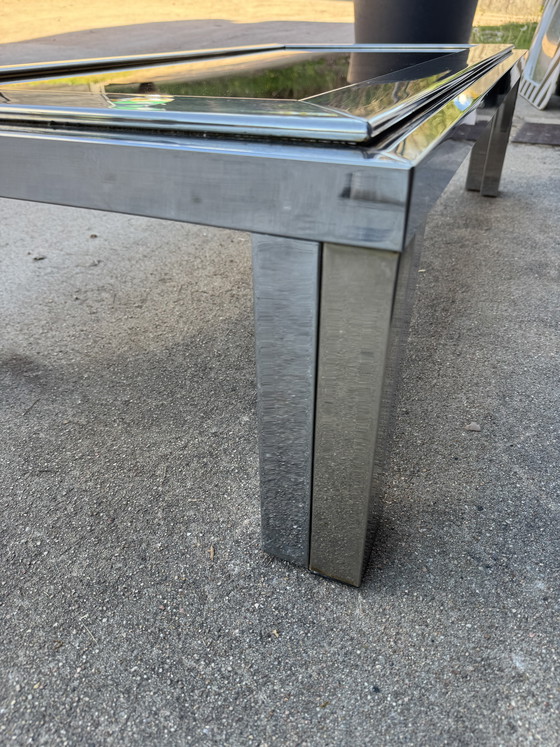 Image 1 of Chrome and smoked glass coffee table, 1970s