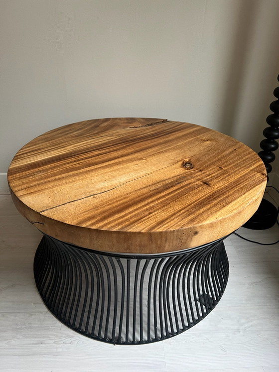 Tavolino da caffè rotondo unico – eigen ontwerp, Tavolini da caffè, Legno, Metallo (photo 13 of 15)