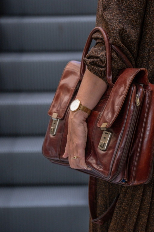 Sac pour ordinateur portable en cuir de perdrix