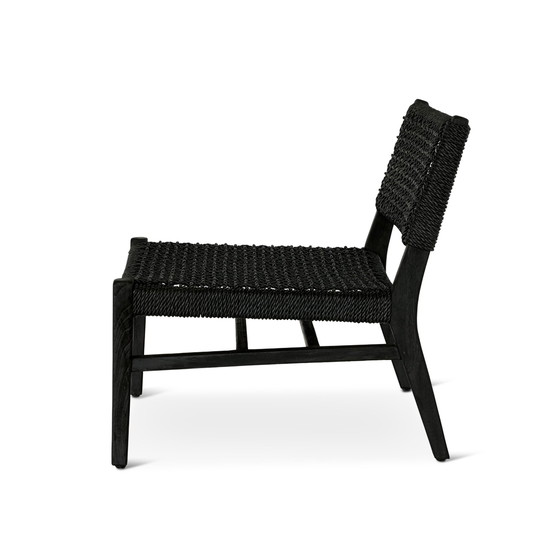 Image 1 of Castle Line Teak Black lounge chair (set of 2) with side table