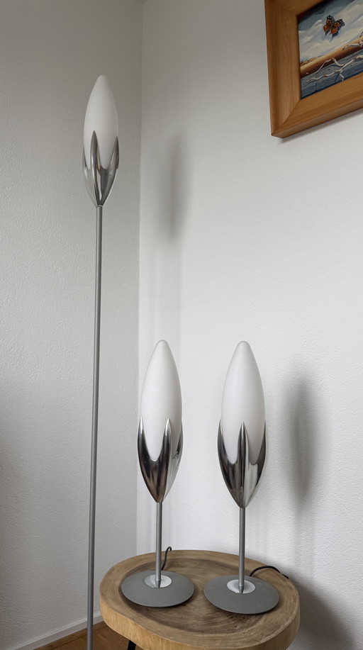 Beautiful Set of 3 lamps Lucien Gau Paris