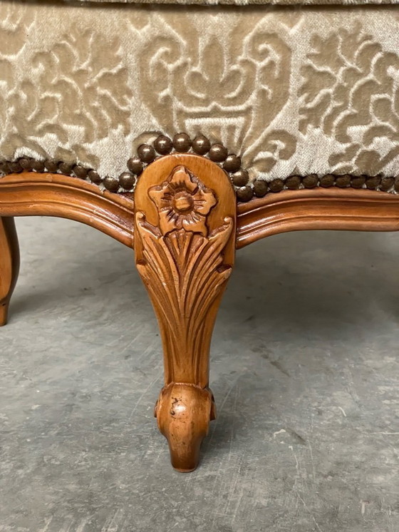 Image 1 of Prachtige Vintage Louis xv Poef