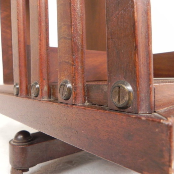Image 1 of Mahogany book carousel G. Borgeaud Paris, 1930s