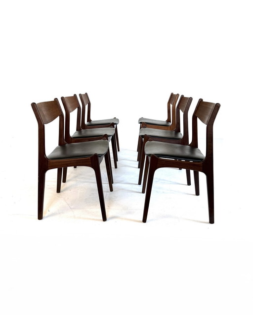 Ensemble de 6 chaises danoises vintage '60s