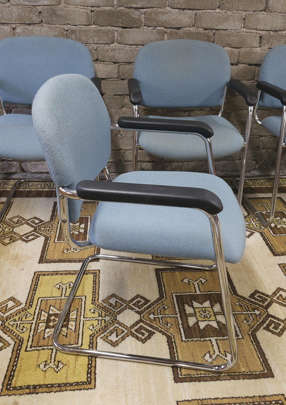 Image 1 of Set di 4 poltrone DRABERT con gambe cromate, 1980