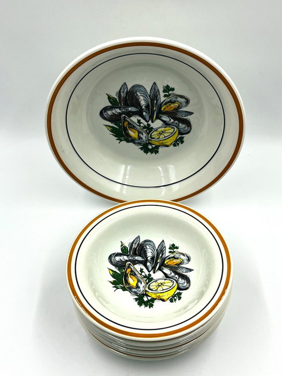 Mussel Serving Set Ceramica Quadrifoglio, Bowls, White (photo 2 of 15)