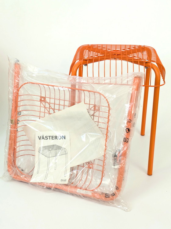 Image 1 of Ikea Västerön Hocker | Orange Edelstahl | 1990S