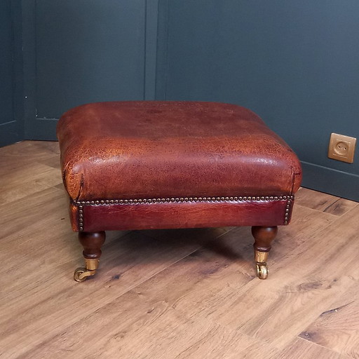 Vintage Schaffellhocker