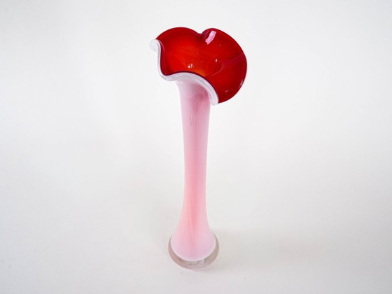 Image 1 of Pink Vase, Murano Glass, Italian Design, 1970s, Made in Italy