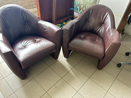 2x Leolux carabita oder carabas Sessel, originales Leolux Leder