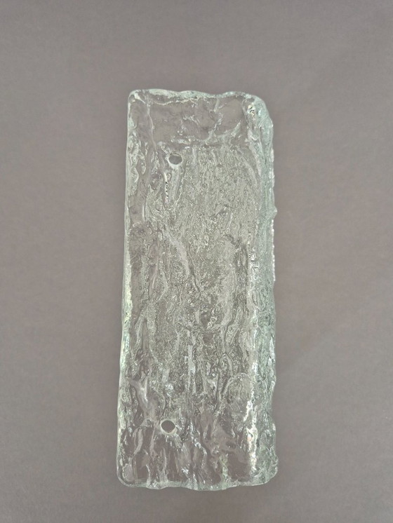 Image 1 of Lampada da parete Kaiser Leuchten in vetro ghiacciato, anni '60/'70, vintage Mid-Century