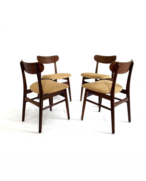 4x restored Farstrup Møbler dining chairs '60