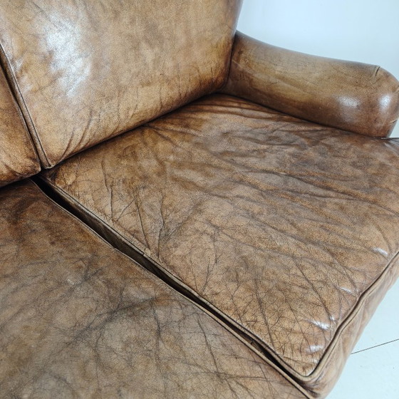 Sofá de cuero estilo Howard & Sons inglés – Siglo XX – Sofás de 3 plazas, Leather (photo 11 of 12)