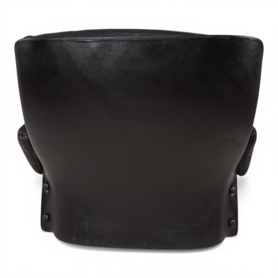 Image 1 of Fauteuil lounge en cuir Carl Straub, 1970