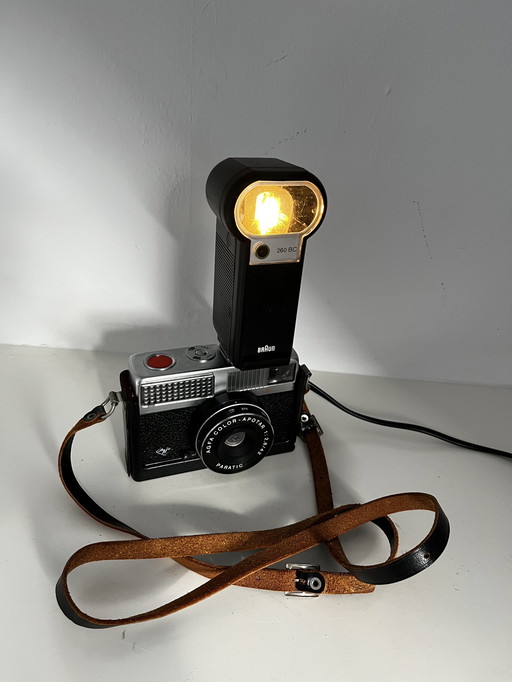 Cameralamp met lichtbron in flits handgemaakt