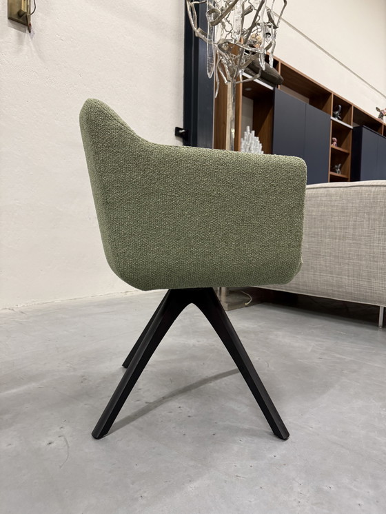 Image 1 of Rolf Benz 640 Sedia da pranzo in tessuto verde Monza