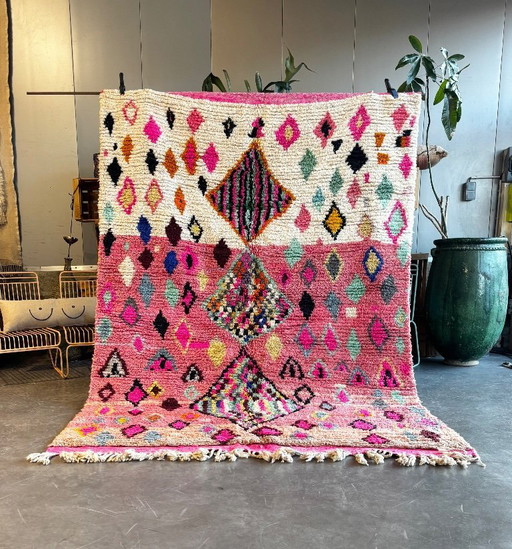 Tappeto berbero marocchino moderno colorato 200x300 cm