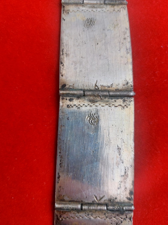 Antique Ottoman Stamped Silver Wedding Belt – 19th Century – gelin kemeri, Decorative Objects (photo 8 of 11)