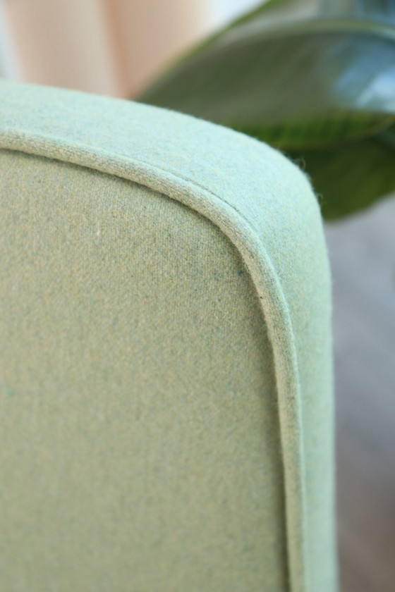 Image 1 of Vintage Armchair Mint Green Wool Mid Century Modern Design