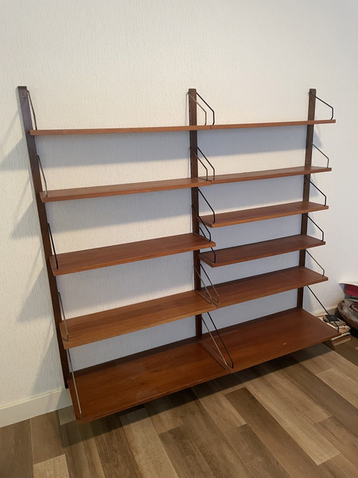 Deense Boekenrek Poul Cadovius 1960 – boekenkasten, Wood, Metal