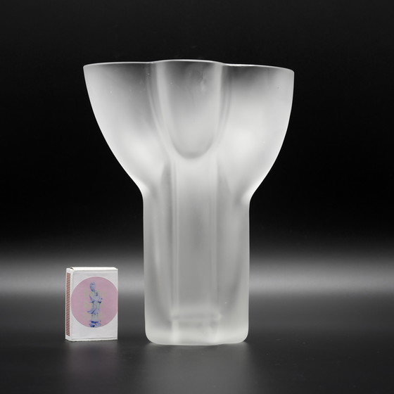 Image 1 of Rare Tapio Wirkkala Rosenthal Sculptural Design Satin Glass Vase Duo Model 470