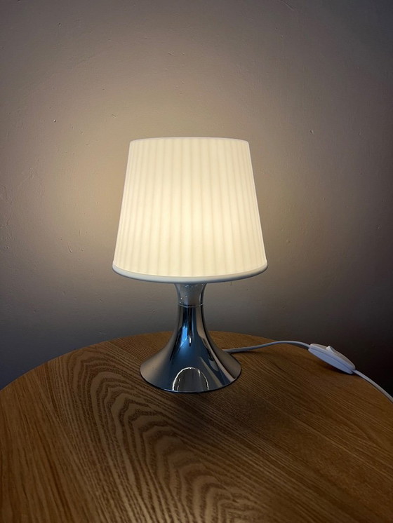 Image 1 of Ikea vintage lamp Lampan wit zilver