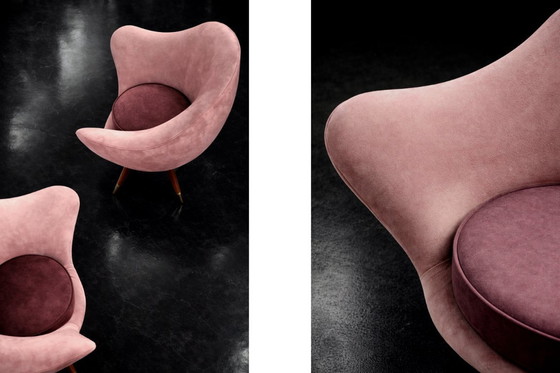 Image 1 of Vintage Mid-Century Space Age Velours Loungeset van Paged, 1972, set van 3