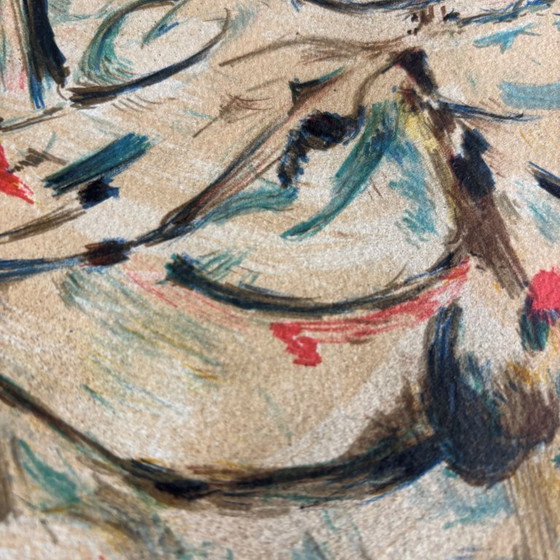 Image 1 of Lithografie eines weiblichen Aktes von Alain Bonnefoit, Frankreich, nach 2000