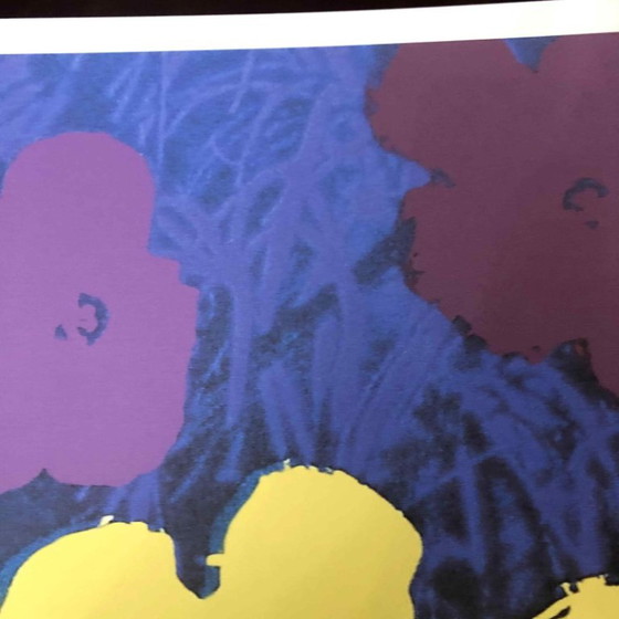 Lithografie "Poppy Flowers" uit de jaren 1990, geïnspireerd op Andy Warhol. – Litho's & Zeefdrukken, Paper (photo 9 of 11)