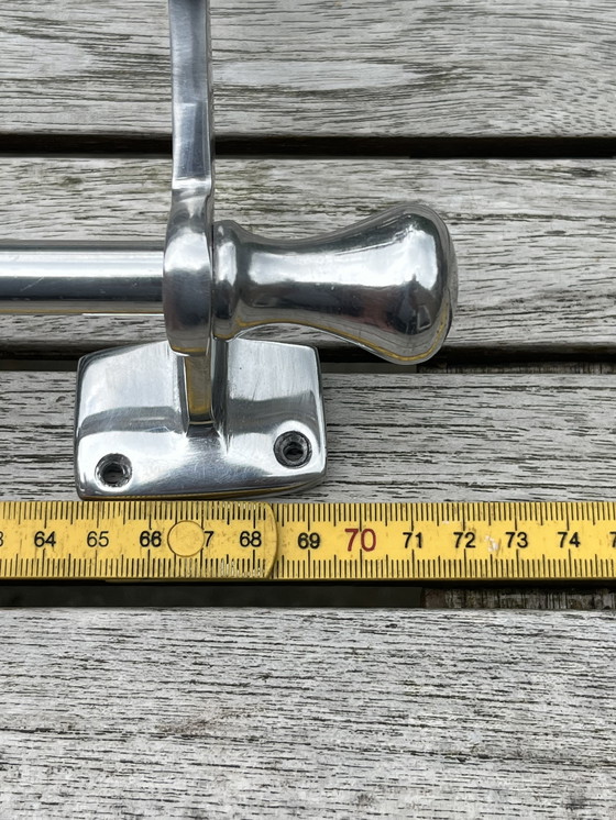 Image 1 of 🧥 Art Deco Garderobe | Verchromt | 5 verstellbare Haken