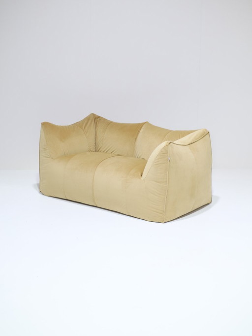 Le Bambole 2-seater sofa B&B Italia velvet yellow 1978