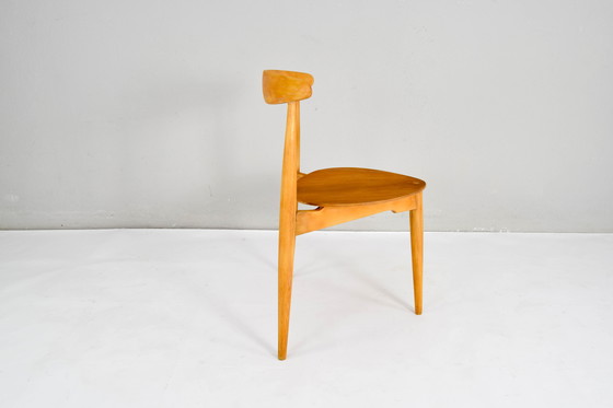 Image 1 of Fh4103 Heart Dining Chairs By Hans Wegner For Fritz Hansen, Denmark, 1950S, Set Of 4