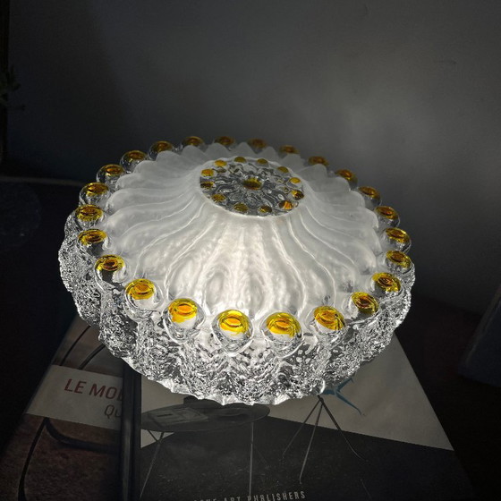 Round Glass Wall or Ceiling Light, Murano or Limburg Type – Glashütte Limburg, Wall lights (photo 2 of 10)