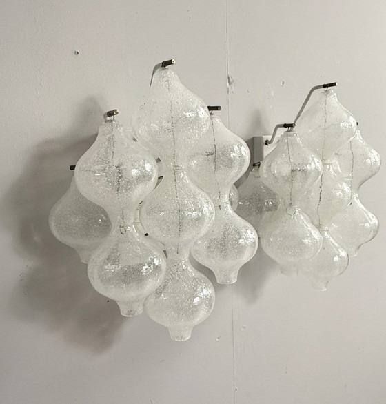 Image 1 of Ensemble de 2 appliques murales, modèle : « Tulipan 9 WA » pour KALMAR FRANKEN KG, Autriche, années 1960