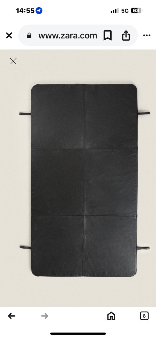 Leren Sportmat Zwart