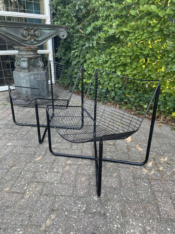 Vintage wire steel armchairs, Niels Gammelgaard 1980s – Metal (photo 2 of 9)