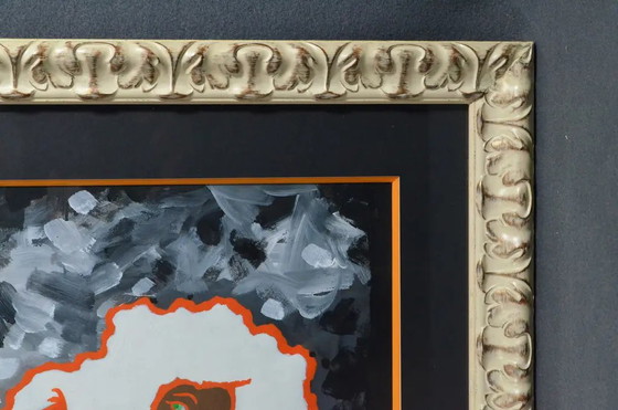 Marc Dumont “Nu Orange” Frans Modernistisch Vrouwelijk Naakt Acrylschilderij – Schilderijen & Tekeningen (photo 7 of 12)