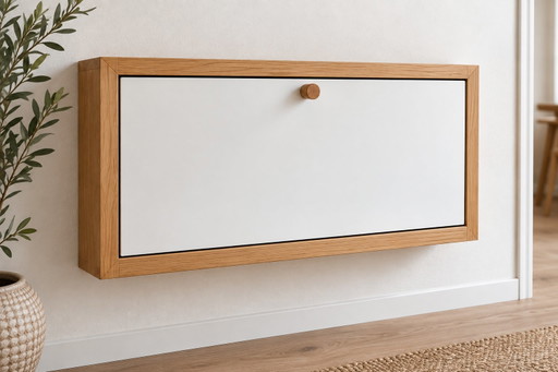 Woodman Brenta Wandschreibtisch / Wandsekretär – Eiche & Weiß
