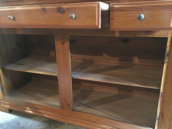 Lärchenholz-Sideboard – Aufbewahrungsschrank (photo 7 of 17)