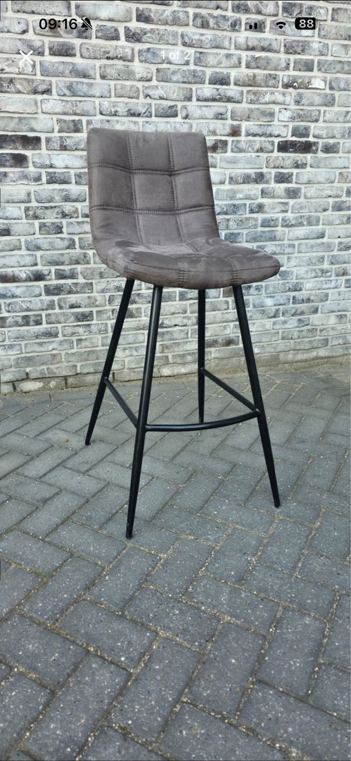 Tabourets de bar (2) anthracite, super bonne qualité !