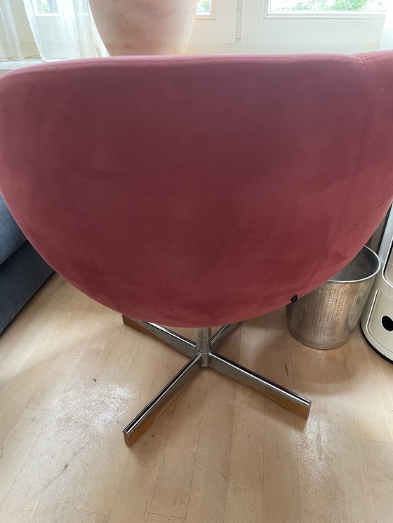 Image 1 of Stokke Varier Planet Swivel Lounge Chair Red Velvet