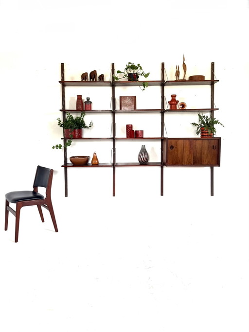 Système mural modulaire danois vintage XL ‘60 – wandkast, Wood, Metal (photo 2 of 15)
