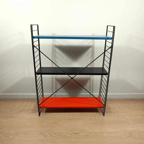 Freestanding teak shelving unit by A. Dekker – Tomado – Bookcases, Metal, Mid Century Modern (photo 6 of 9)
