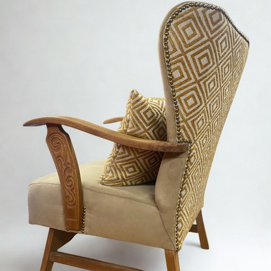 Image 1 of Landelijke vintage jaren 50 fauteuil met verrassing