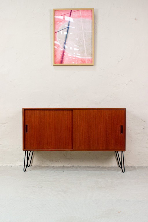 Vintage teak chest of drawers, sideboard, lowboard, mid-century 1960s