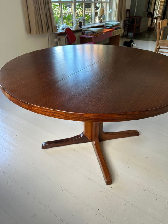 Image 1 of Table à manger à rallonge vintage danoise en bois de rose (Rosewood)