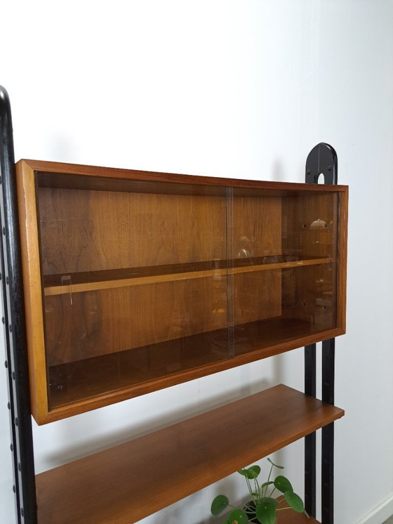 Image 1 of Teak Musterring design kast met zwarte poten