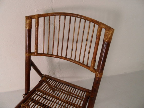 Image 1 of Sedia pieghevole in bambù vintage
