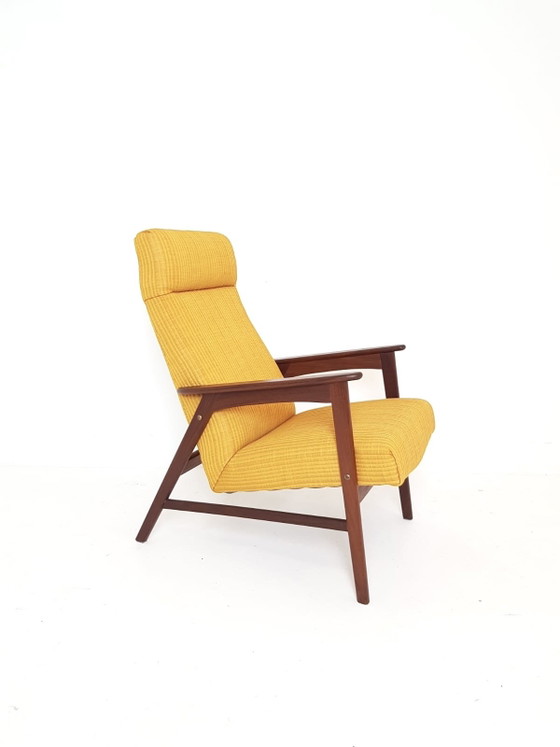 Vintage Deense Fauteuil Nieuw Gestoffeerd Kvadrat Febrik – Polyester, Wood (photo 3 of 11)